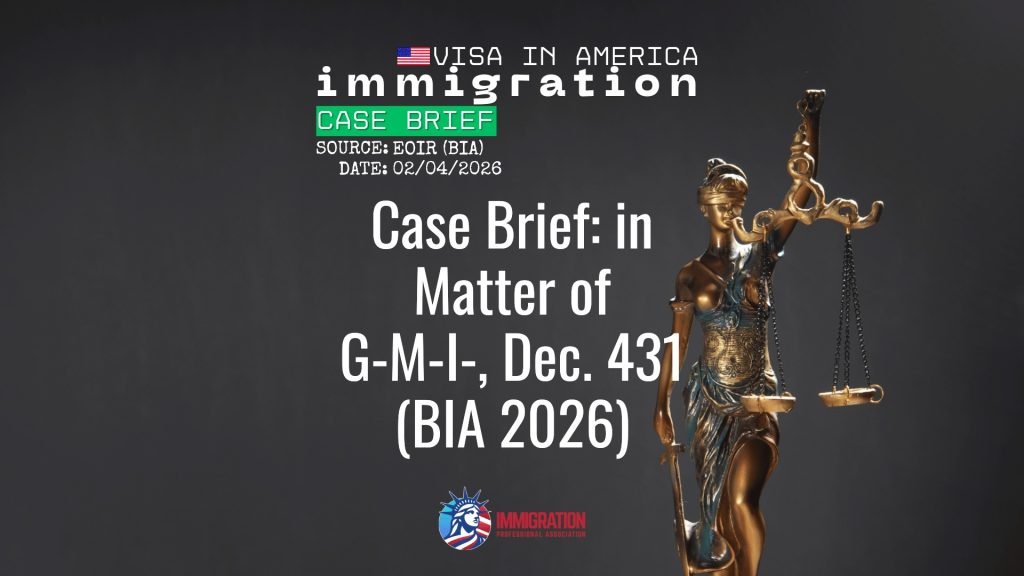 Case Brief: in Matter of G-M-I-, Dec. 431 (BIA 2026)