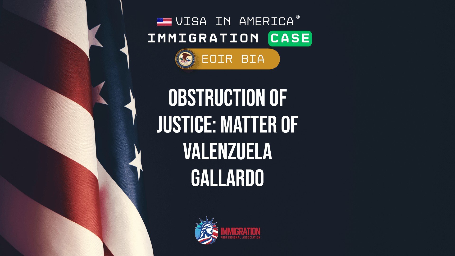 Obstruction of Justice: Matter of Valenzuela Gallardo
