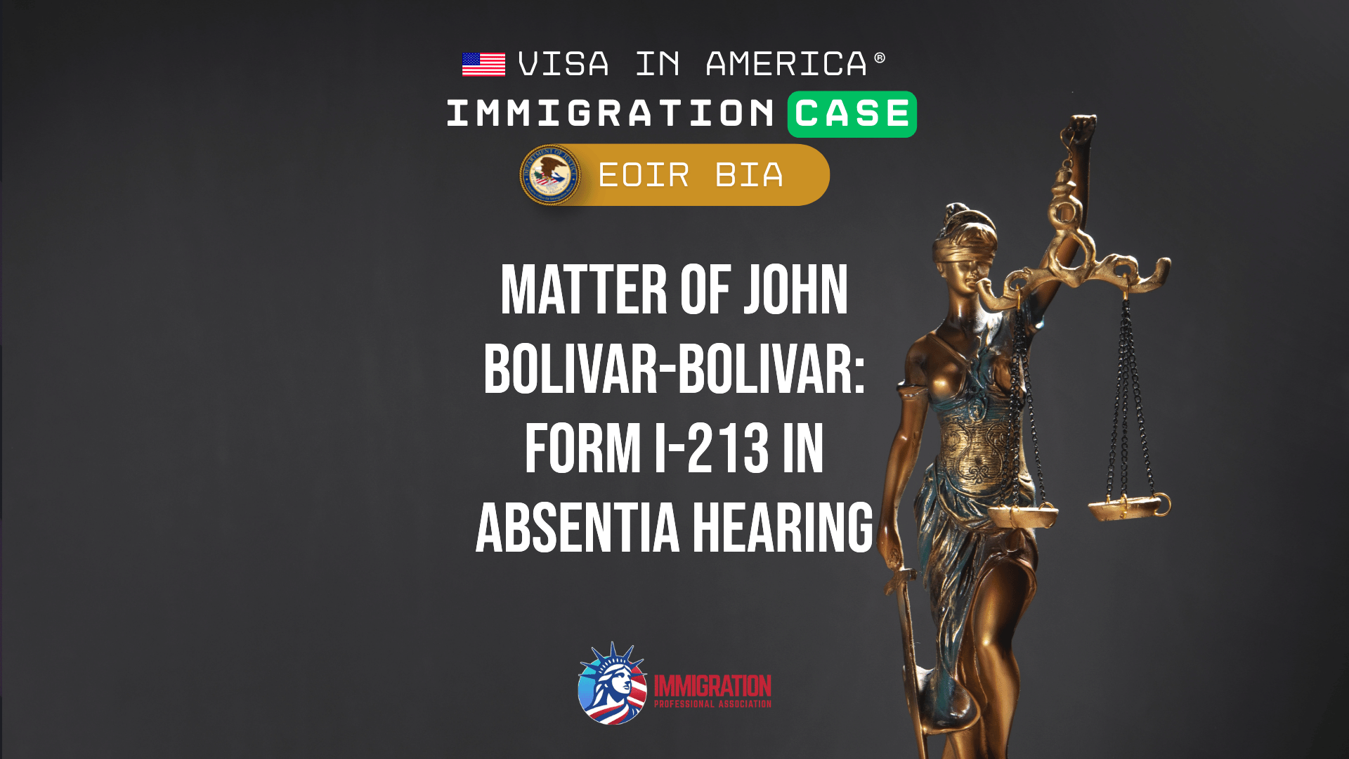 Matter of John BOLIVAR-BOLIVAR: Form I-213 In Absentia Hearing