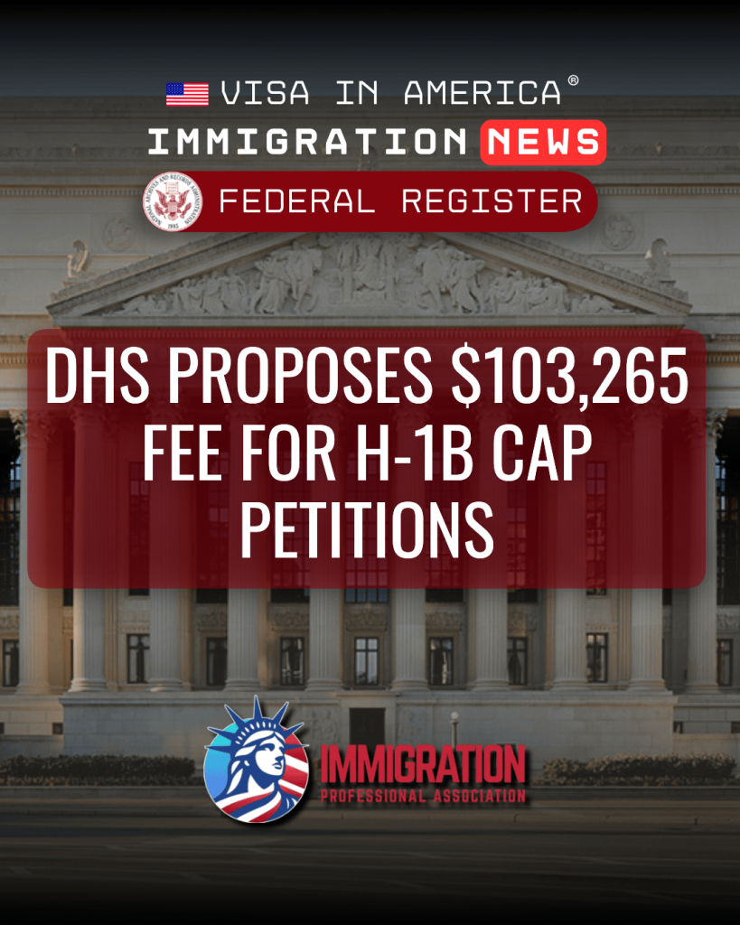 DHS Proposes $103,265 Fee for H-1B Cap Petitions