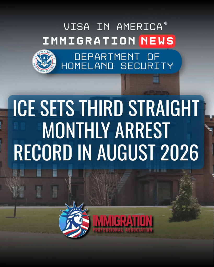ICE Sets Third Straight Monthly Arrest Record in August 2026