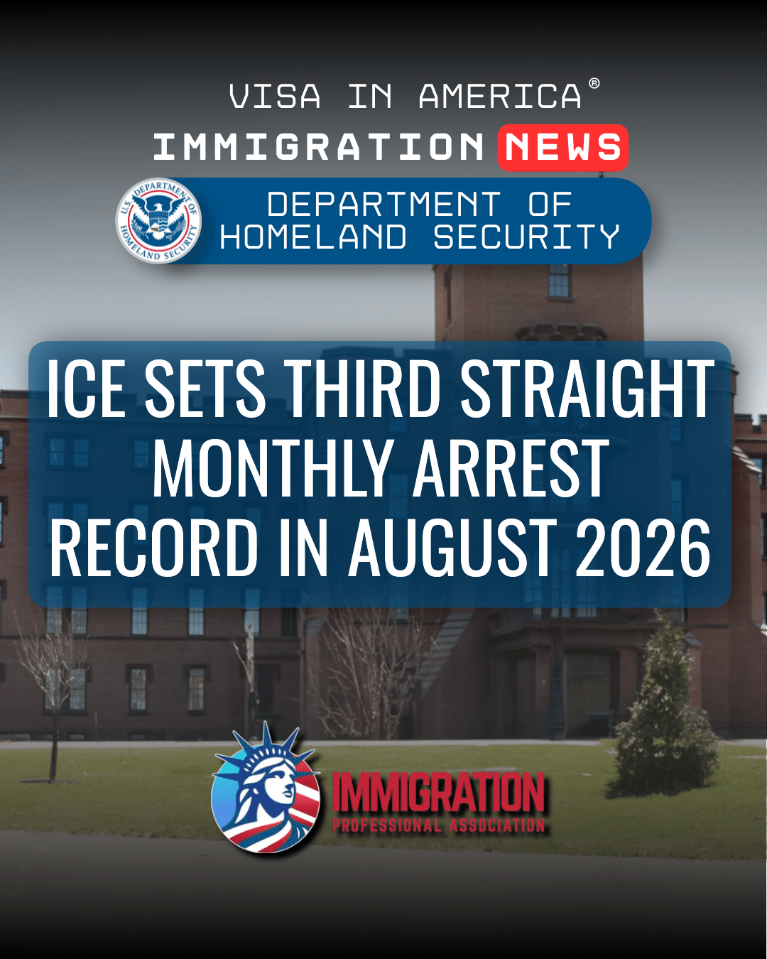 ICE Sets Third Straight Monthly Arrest Record in August 2026